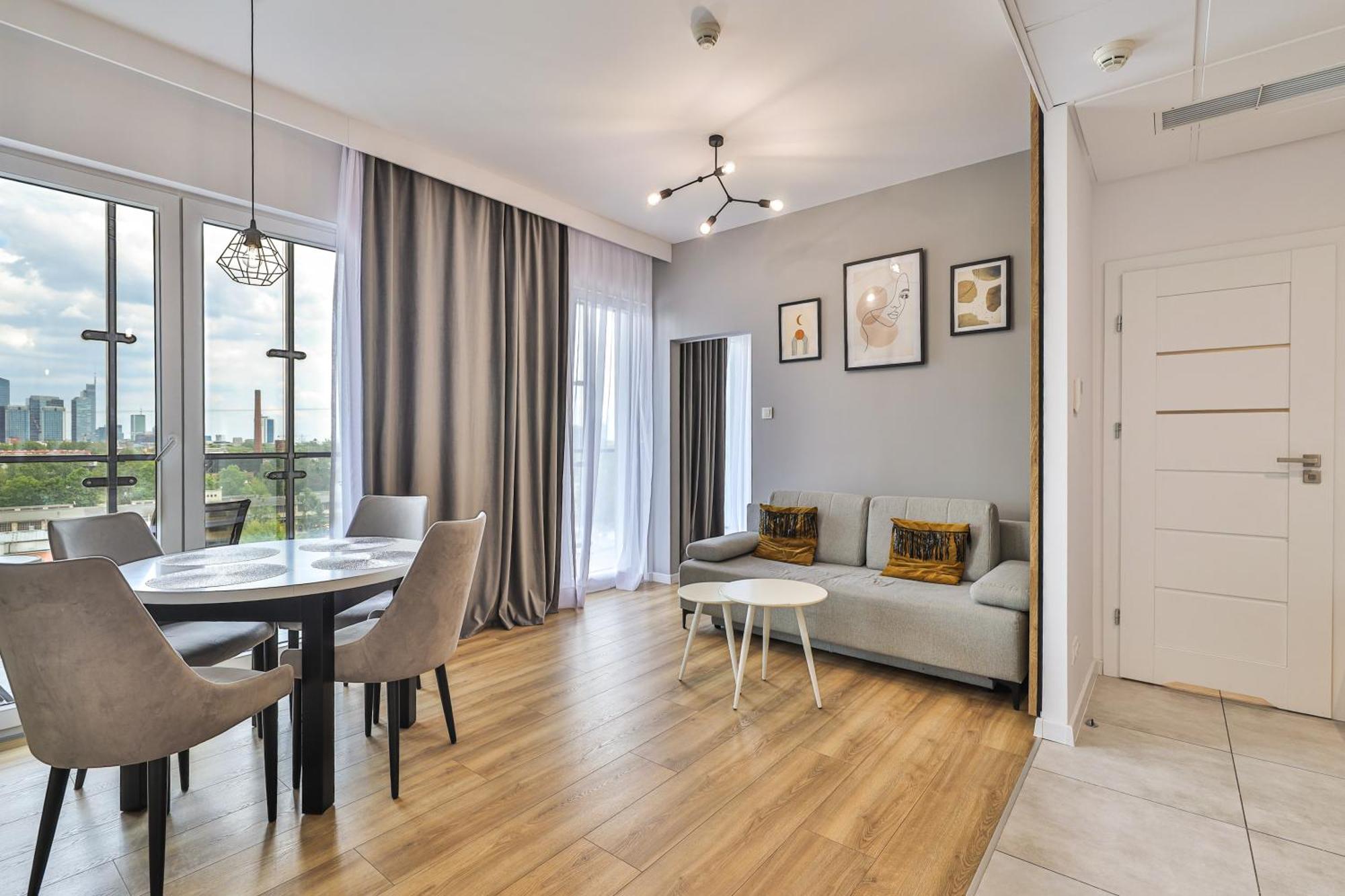 Wola Tower Deluxe Separate Bedroom With Free Garage - By Perfect Apart Варшава Экстерьер фото